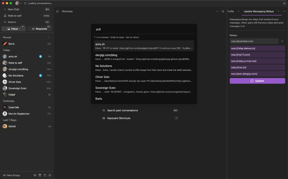 Goop: Search across chats